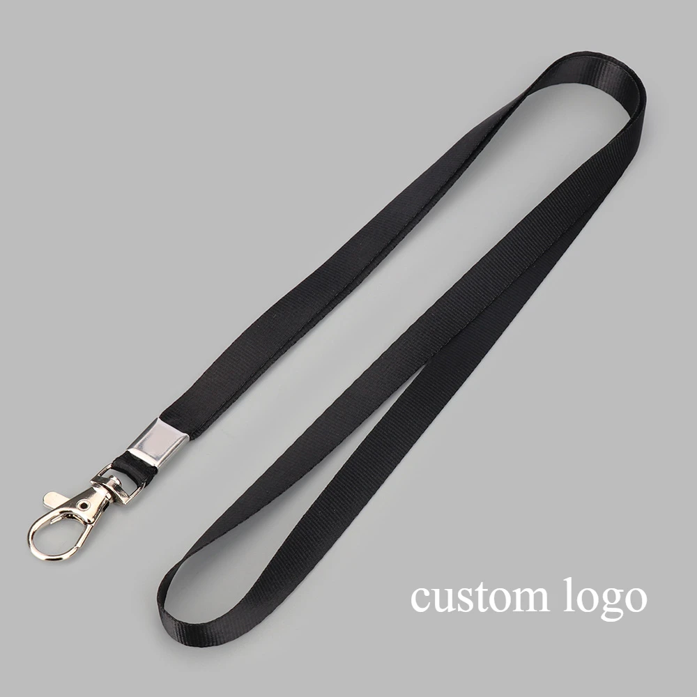 100PCS Thickened Lanyards Free Custom Logo Metal Hook Personalized Neck Hanging Rope for Card Holder Key Chain Strap
