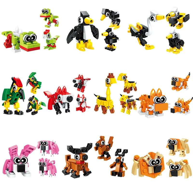 Creative Expert Mini Animal Story series Model Building Blocks  penguin zoo Bricks Children\'s Educational Kits toys for boys