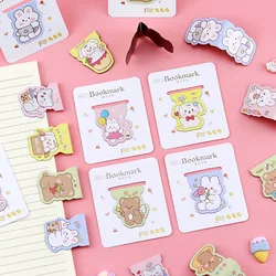 1pcs Cartoon Magnetic Bookmarks Cute Bear Rabbit Cat Magnet Book Marker Kawaii Gift for Reading Office School