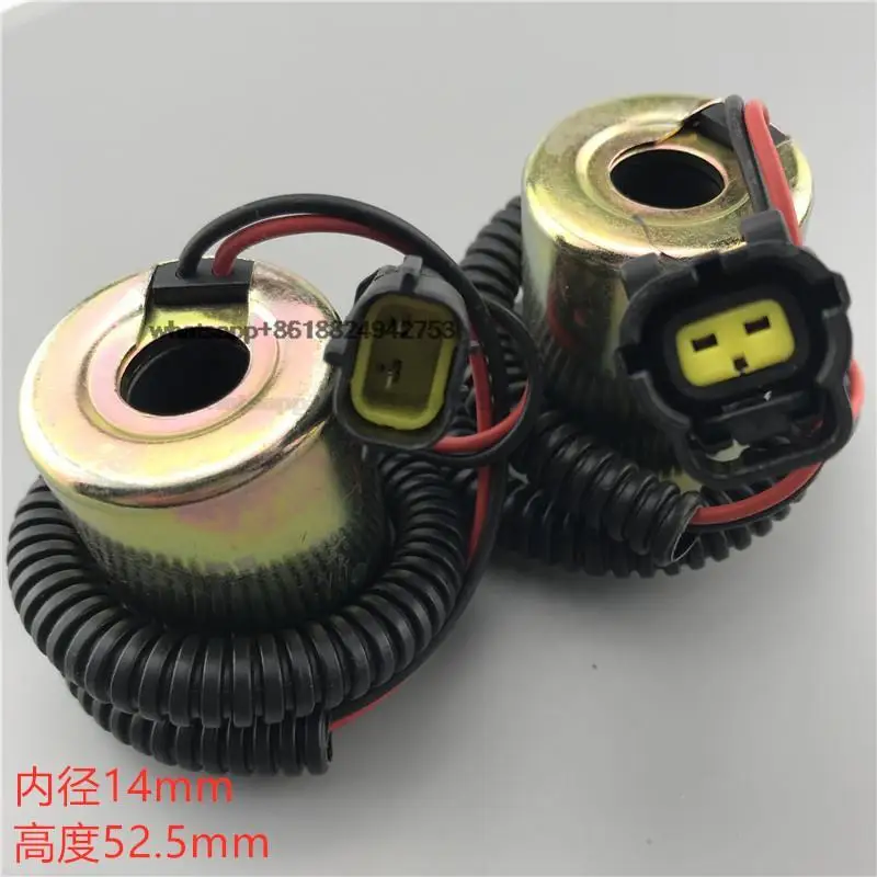 

for Daewoo for Doosan Excavator DH60-5 60-7 rotary solenoid valve pilot safety lock coil DC12V size plug