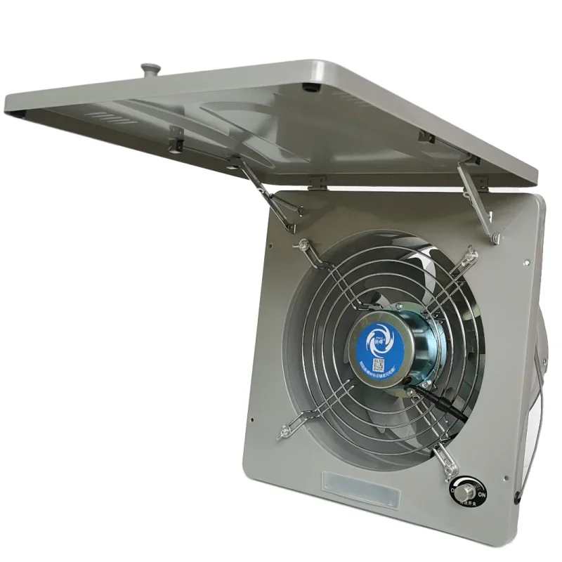 220V 10-Inch Exhaust Fan with Powerful Ventilation for Kitchen, High-Speed Window Fan, Metal Smoke Extractor