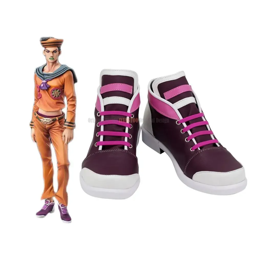 

Josuke Higashikata Shoes Cosplay JoJo'sBizarreAdventure Josuke Higashikata Cosplay Boots Purple Shoes Custom Made