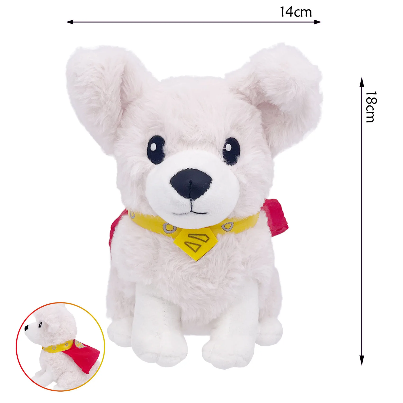 Nuevo Producto, regalo de Halloween, perro superhéroe de Superman, versión de la vida Real, serie de superhéroes, perro de peluche, muñeco de juguete de peluche