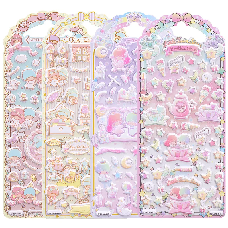 20pcs/lot Sanrio Little Twin Stars Stickers Creative Scrapbooking DIY Diary Decorative Stationery Sticker Album Stick Label