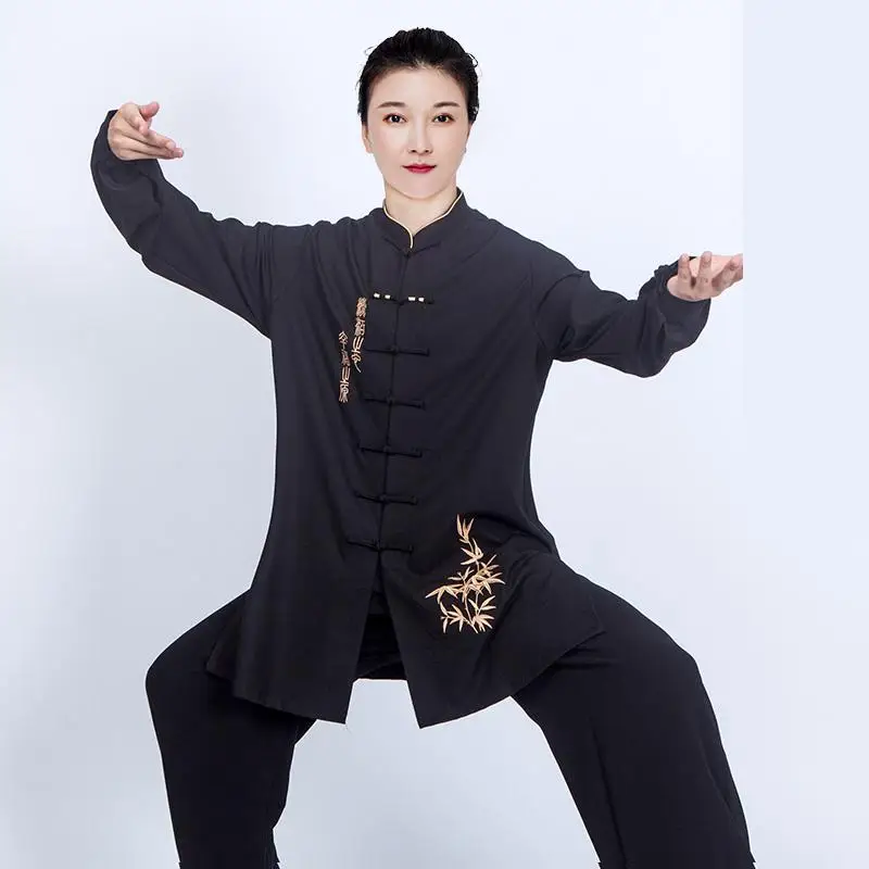 Traje de Tai Chi de estilo chino para hombre y mujer, uniforme de artes marciales, Kung Fu, Wushu, gimnasia Oriental, trajes de ejercicio Morning