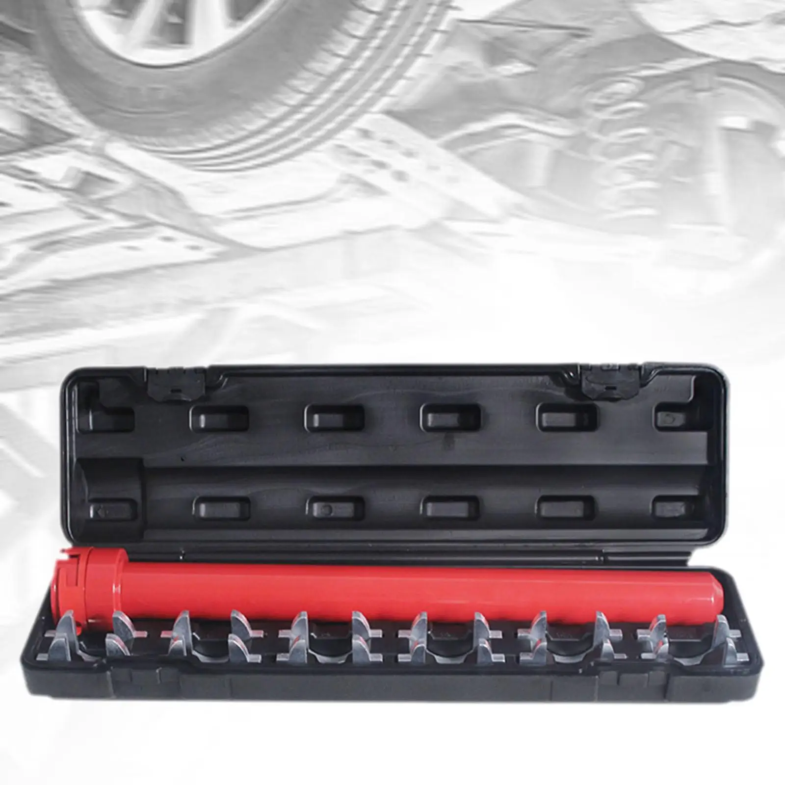 

13x Inner Tie Rod Tool Set 12 Crowfoot Adapters Professional Portable with Storage Box Tie Rod Remover Tool for Vehicles