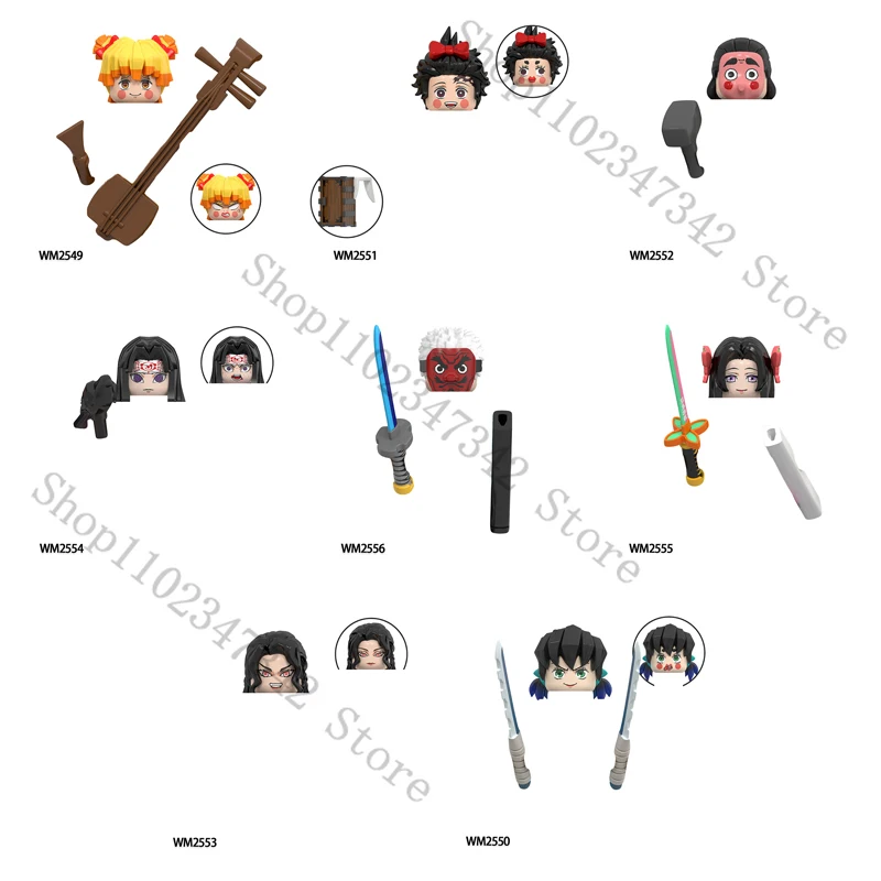 Bloques de Construcción WM6162, Daki, Giyuutarou, Douma, Kibutsuji, Muzan, Mini Juguete, Regalos para Niños, WM2549, 2550, 2551, 2552, 2554, 2555