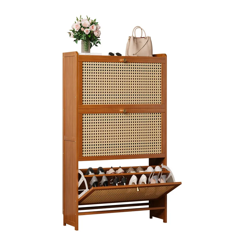 

Ultra-thin tipping bucket shoe cabinet, integrated cabinet at the door, multi-layer storage in the corridor outside