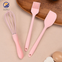 3PCS/SET Silicone Baking Set Cake Cream Spatula Scraper Kitchen Household Egg Whisk Barbecue Oil Brush Gadget Kitchen Supplies