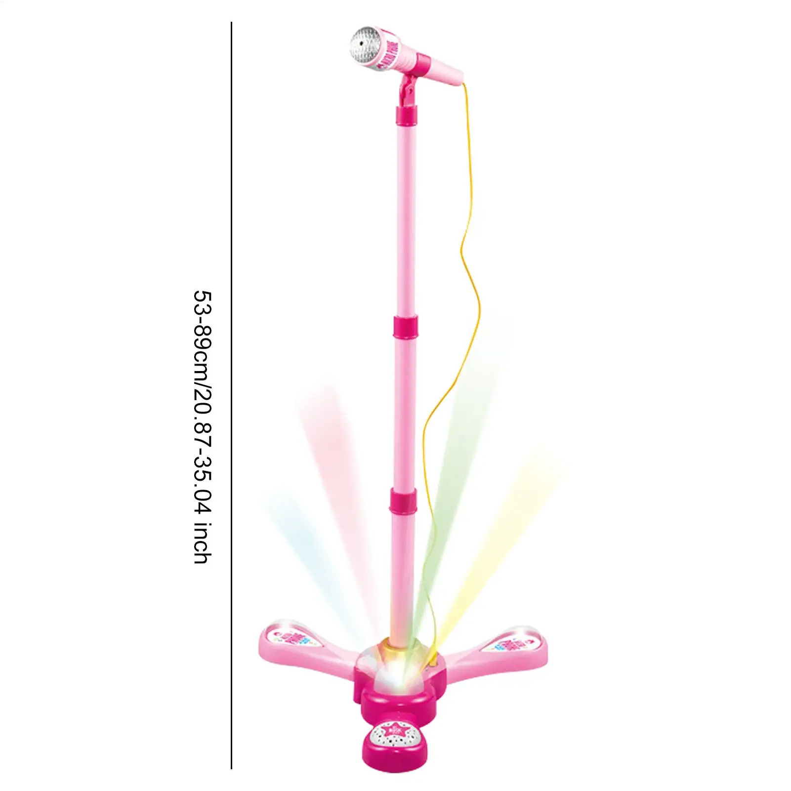 Echo Microphone For Kids With Light Interactive Adjustable Stand Music Toys Karaoke Mics Toy Fun Supplies For Boys Girls