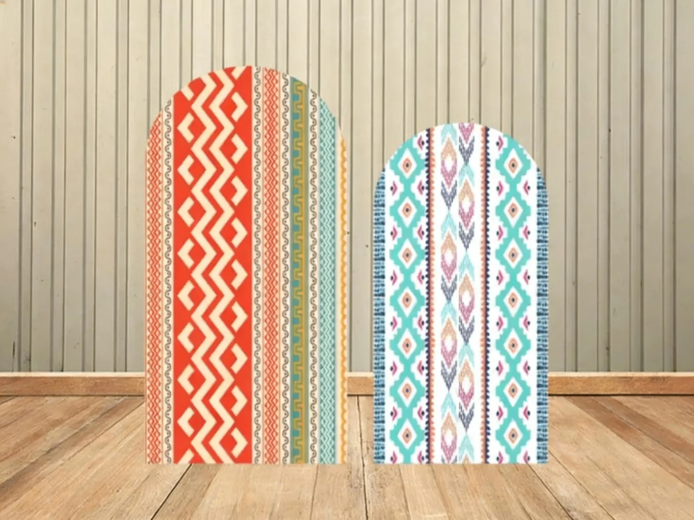 

LS Custom 2-Sided Mexican Fiesta Striped Pattern Birthday Party Cover Chiara Arch Background Decor Backdrop