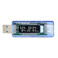 1 Pack USB Charger Tester Plastic  Voltage Current Meter Voltmeter Ammeter Battery Capacity Tester Mobile Powers Detector