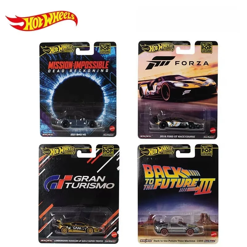 

Hot Wheels Поп-культура Автомобильная культура Резиновая шина Железное дно Сплав Модель автомобиля Фильм Автомобиль Bmw M5 Ford Gt Коллекционные автомобили Подарки
