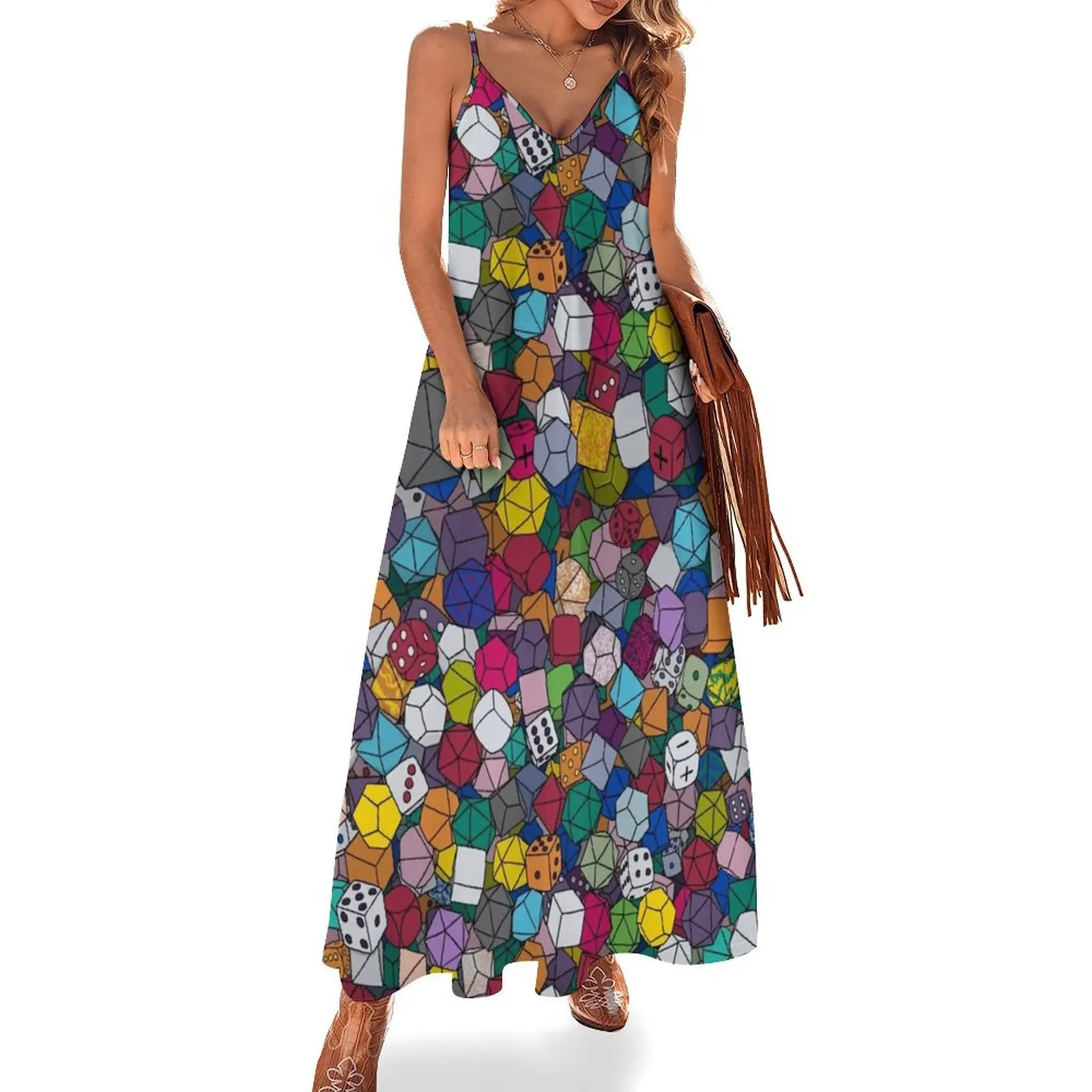 

RPG Dice Sleeveless Long Dress Women dresses summer Long dresses Dress
