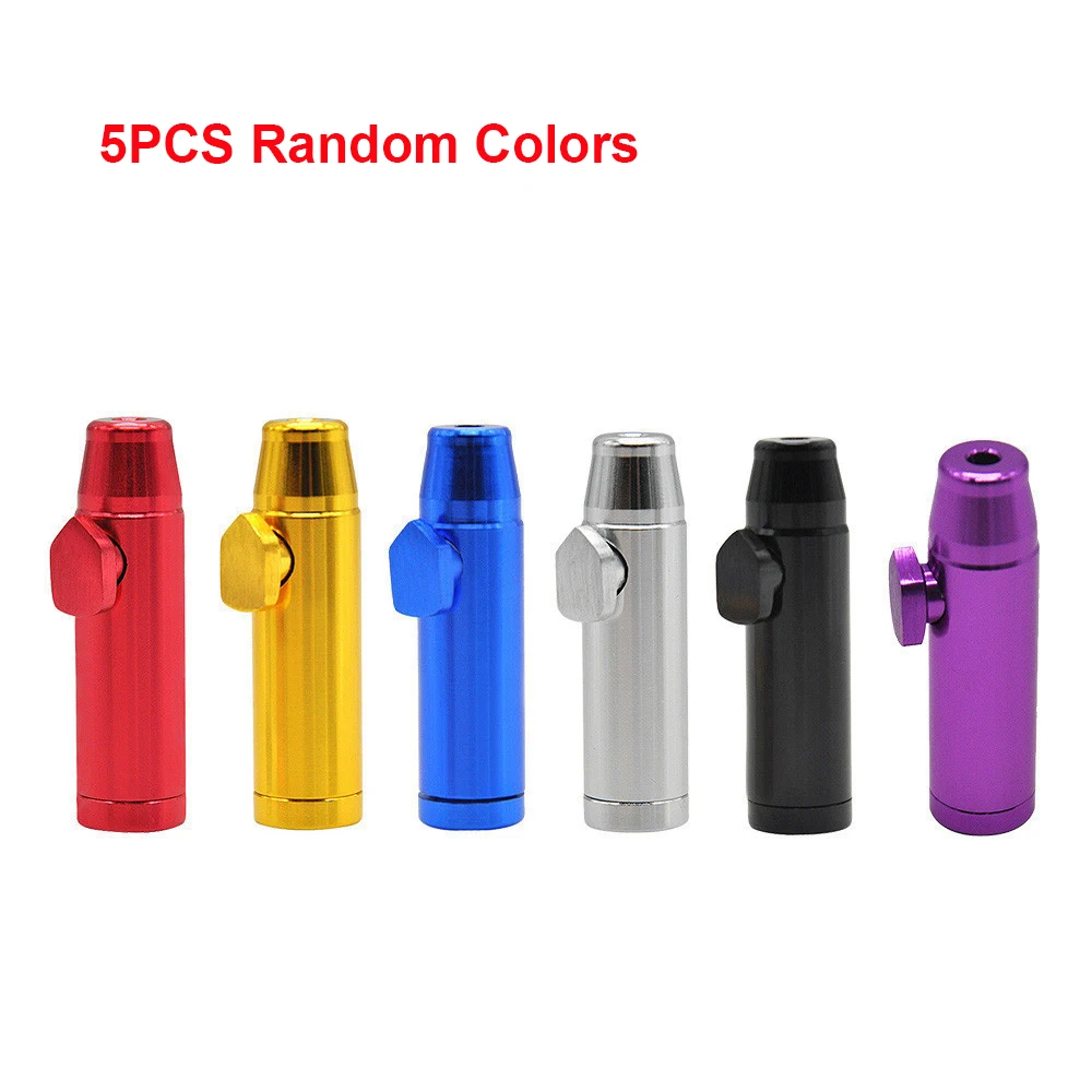 1/5Pcs Mini Portable Metal Tube Bullet Dispenser Cool Gadget For Men Aluminum Alloy Leak-Proof Storage Tube Bottle for Powder