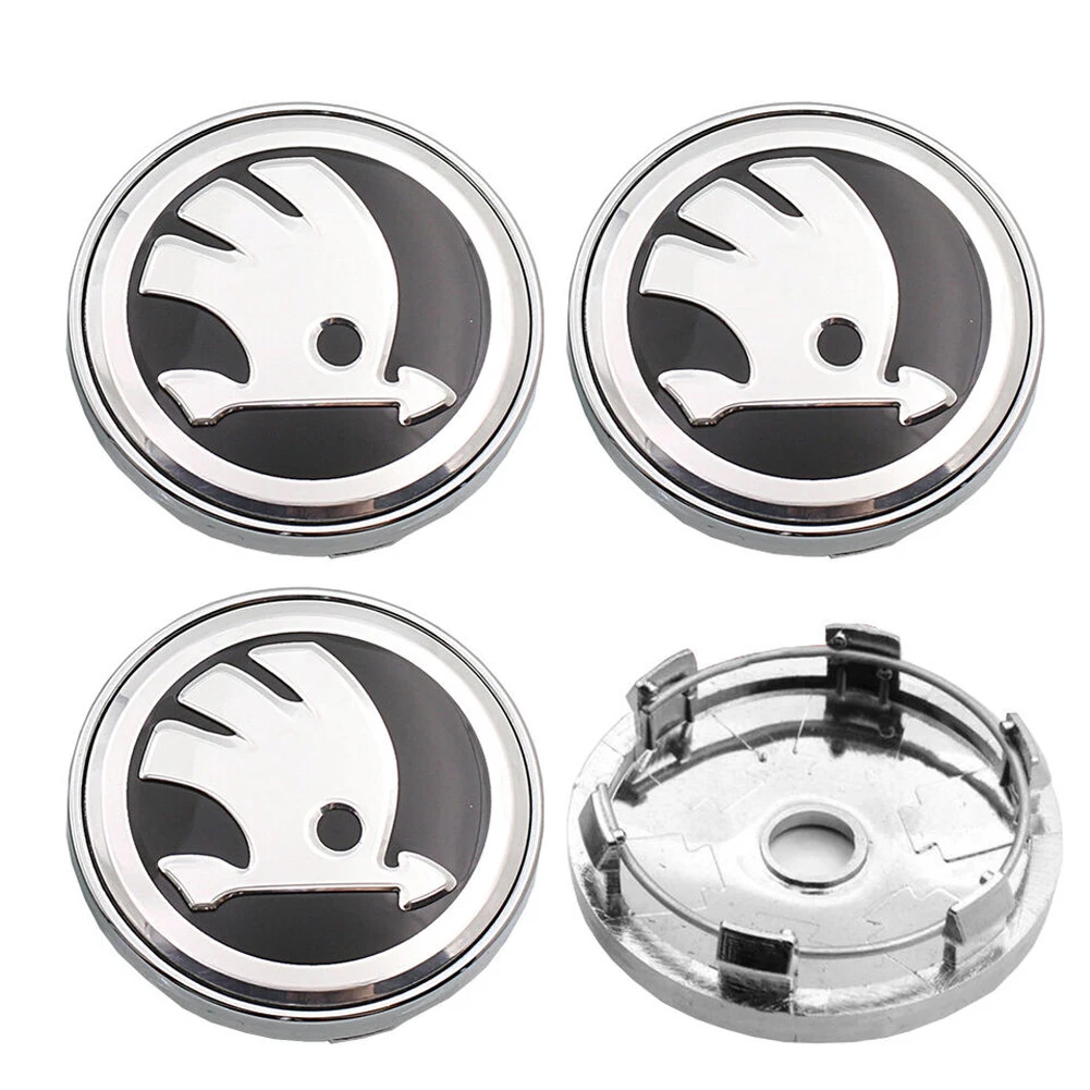 4Pcs Genuine Wheel Centre Cap 60MM Wheel Center Hub Cover Wheel Center Hub Cap for Skoda Octavia Fabia