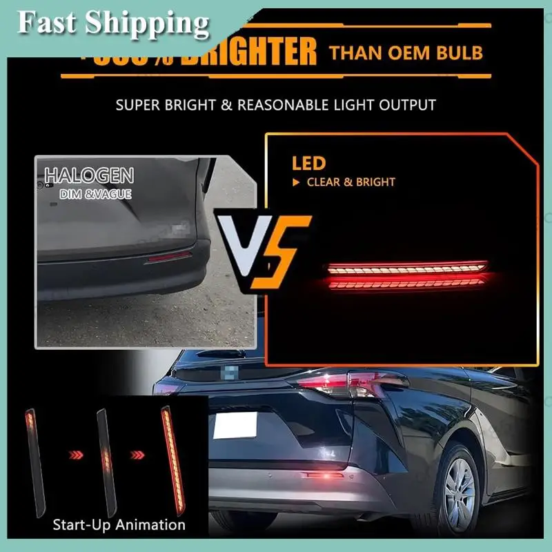 -A01R بدوره مصباح إشارة متتابعة الضباب مصباح الفرامل ضوء LED المصد الخلفي عاكس لتويوتا سيينا 2021 2022 2023 #3