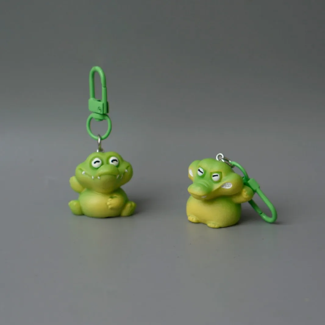 keychain crane Mini Alligator Keychain Pendant Phone Strap Key Ring Bag Ornament Hanging Decoration