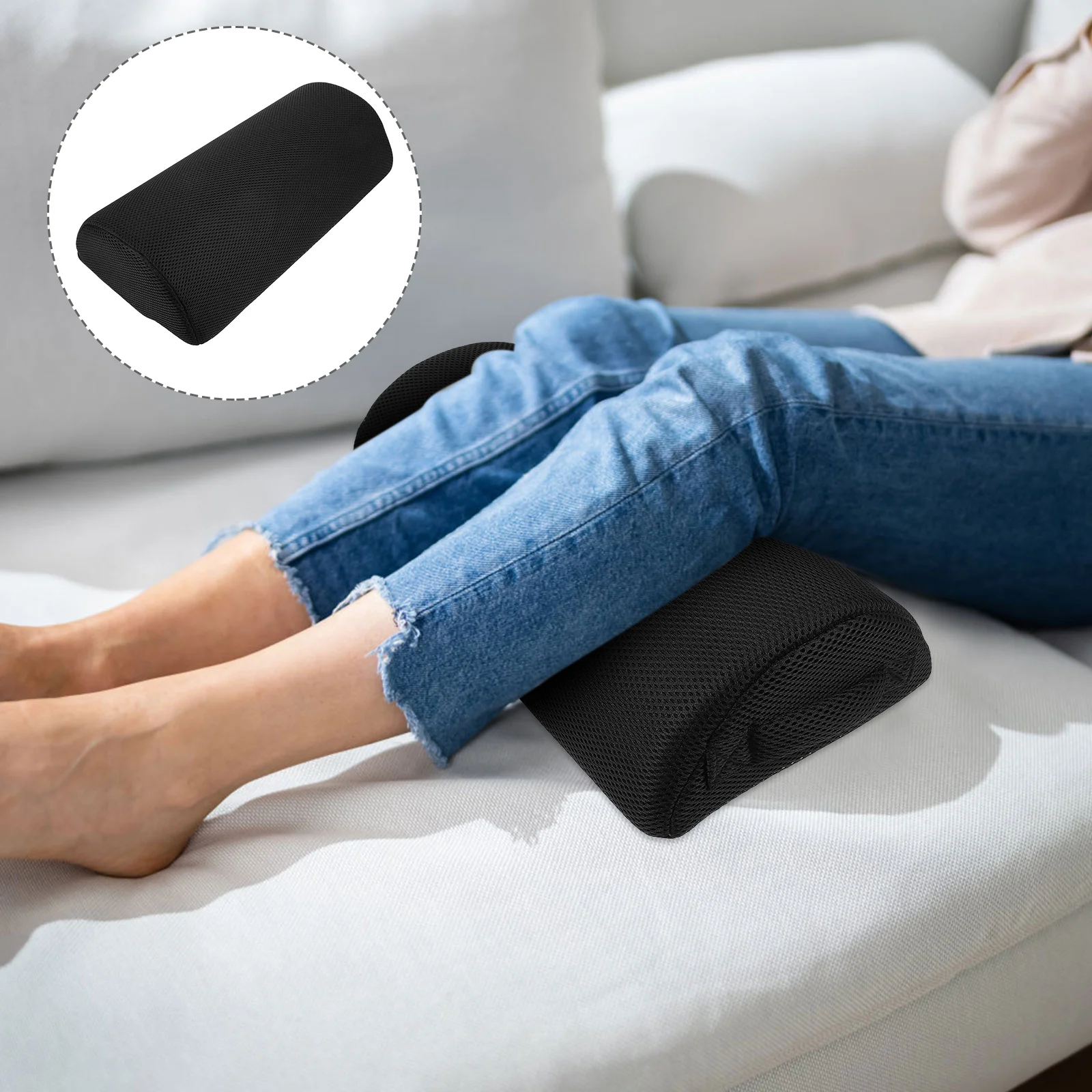 

Leg Support Pillow Back Round Knee Pillows for Sleeping Pain Foot under Desk Cushion Brace