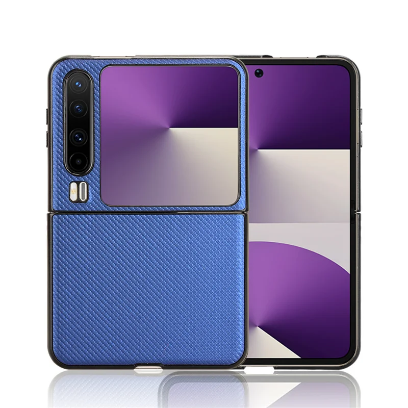 Para Huawei Pura X parte trasera de cuero de fibra de carbono a prueba de arañazos para Huawei PuraX pura x funda protectora dura para teléfono