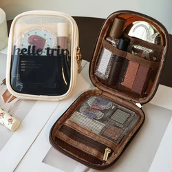 Hot Mesh Transparent Cosmetic Bag Mini Clear Travel Makeup Pouch  Bath Toiletry Organizer Case Portable Pvc Waterproof Bag