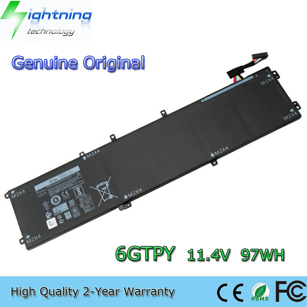 

New Genuine Original 6GTPY 11.4V 97Wh Laptop Battery for Dell XPS 15 9570 9560 9550 7590 Precsion 5530 5520 5510