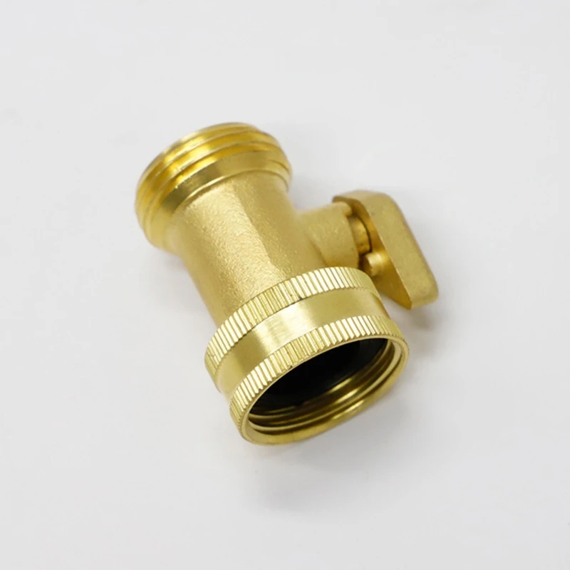 Shut Off Valve Garden Hose Connector with Switch Brass Material Part for Home Garden Yard Car Washing Watering A0KF