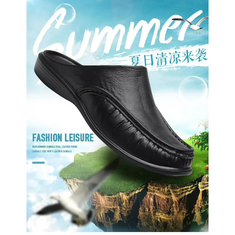 

Attractive Male Leisure Slippers, Simple Nice Appearance For Dating Strolls, Café Breaks And Evening Riverside Sightseeing