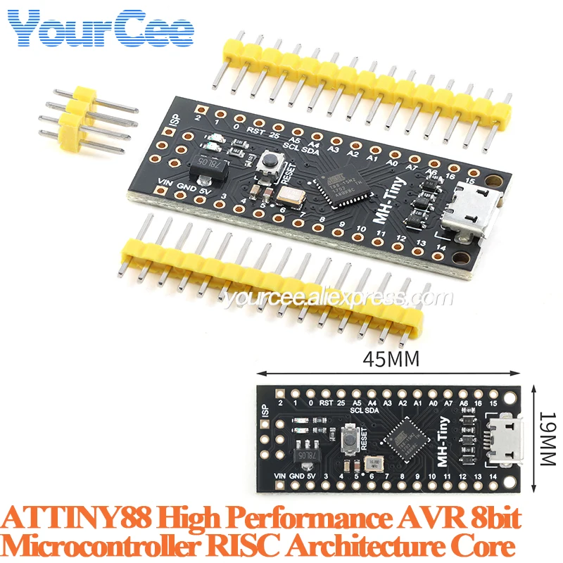 10pcs/1pc ATTINY88 Low-Power AVR 8-Bit Microcontroller with RISC Architecture Core System Development Board Module