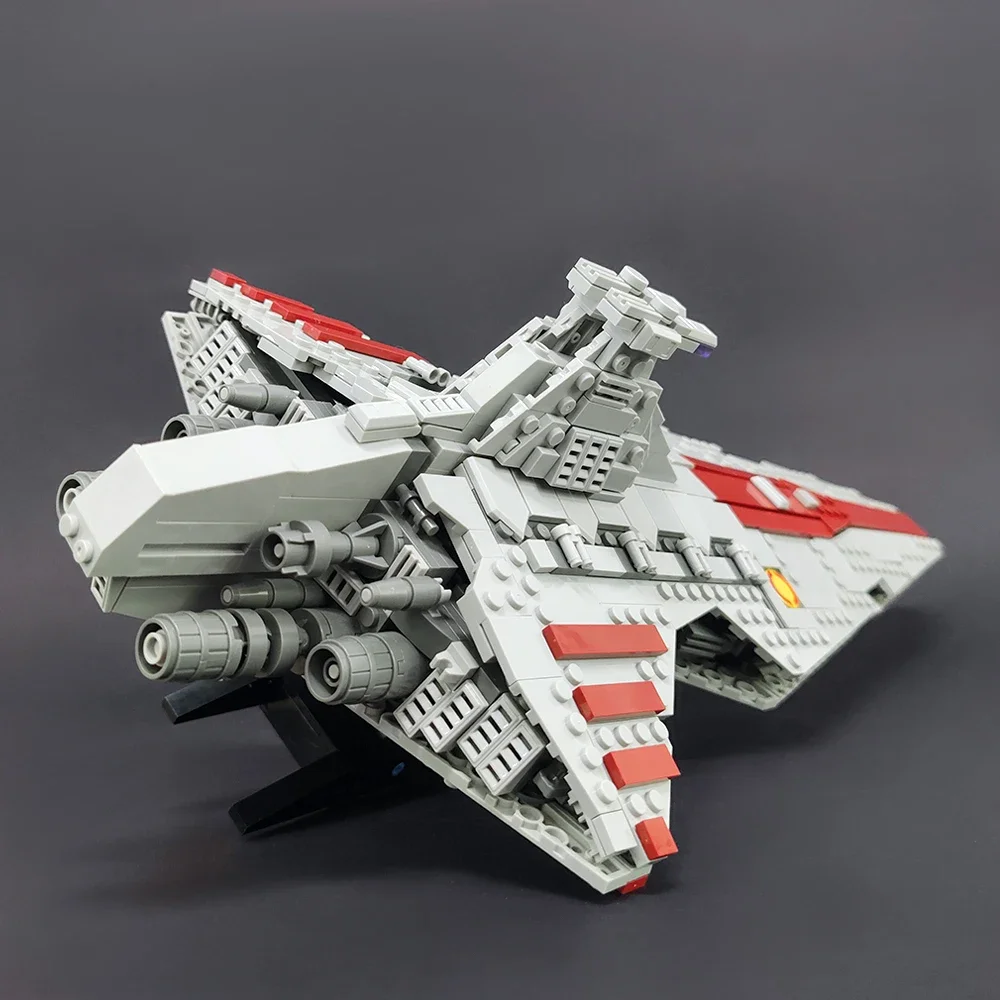 67106 High-tech Moc JIESTAR Venator Attack Cruiser Fighter Destroyer Brick Model Building Star Blocks Space Ship Toys view 5
