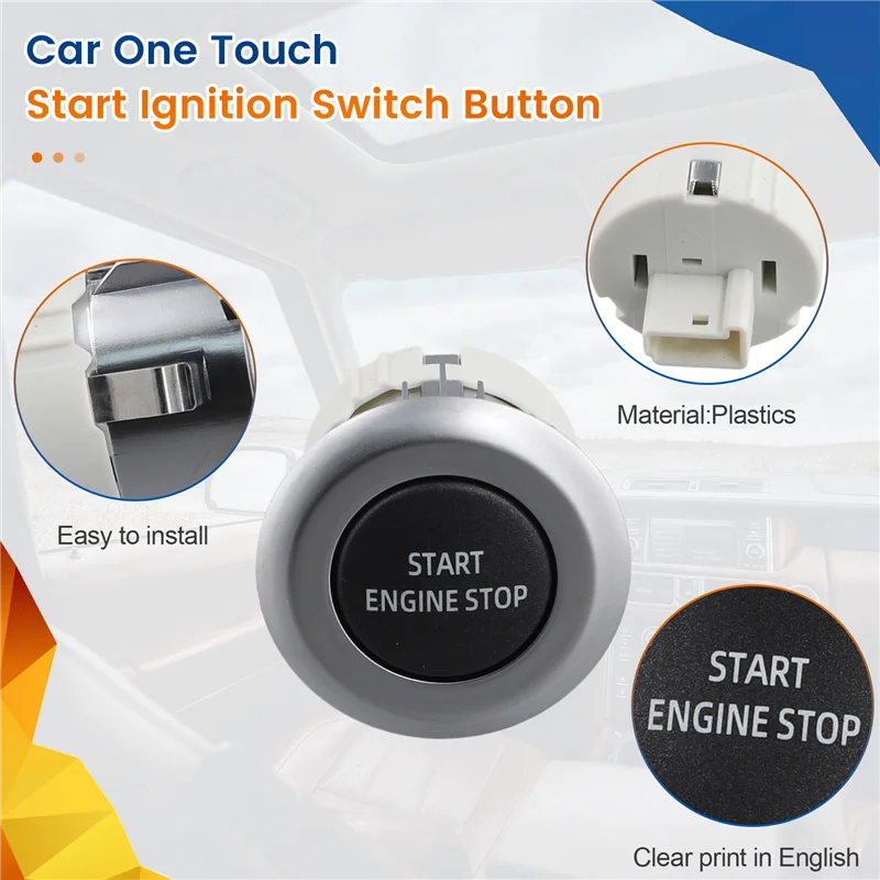 

Car One Touch Start Stop Switch Button LR014015 For Land Rover LR4 Range Rover Sport 2010-2016 Ignition Switch Keyless