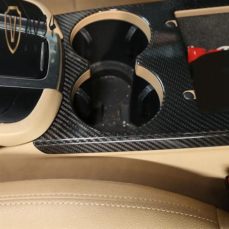 

AV34-For Porsche Macan 2014-2022 Dry Carbon Fibre Central Control Water Cup Holder Panel Frame Cover Trim Car Accessories