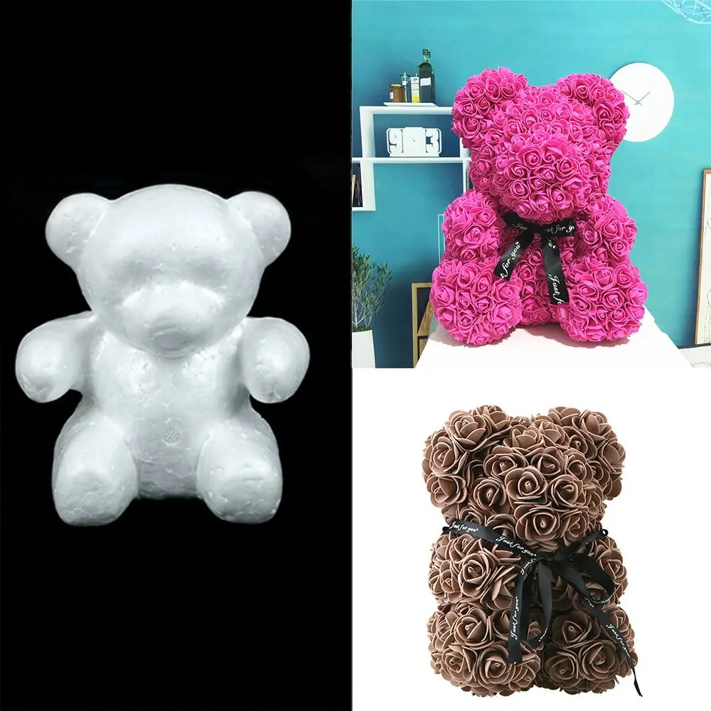 Decoration Rose Flower Wedding Valentine's Day Foam Bear Mold Styrofoam Modelling Polystyrene