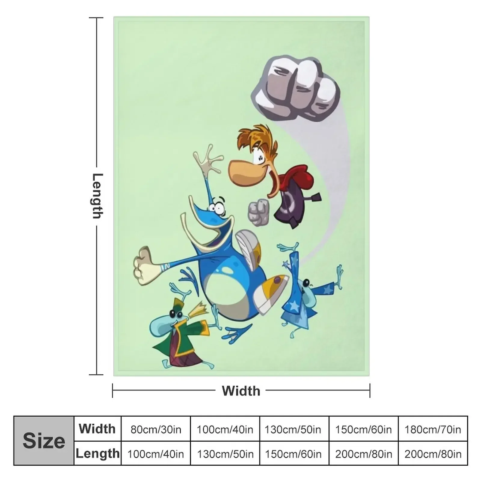 Rayman and Globox Throw Blanket Large Travel Blankets