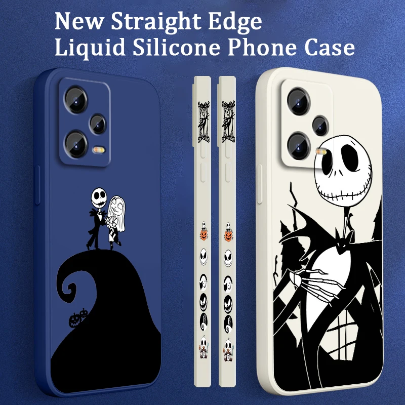 The Nightmare Before Jack Liquid Left Rope For Xiaomi Redmi Note 13 12 12S 12R 11 11T 11S 10 10S Pro Plus 5G Soft Phone Case