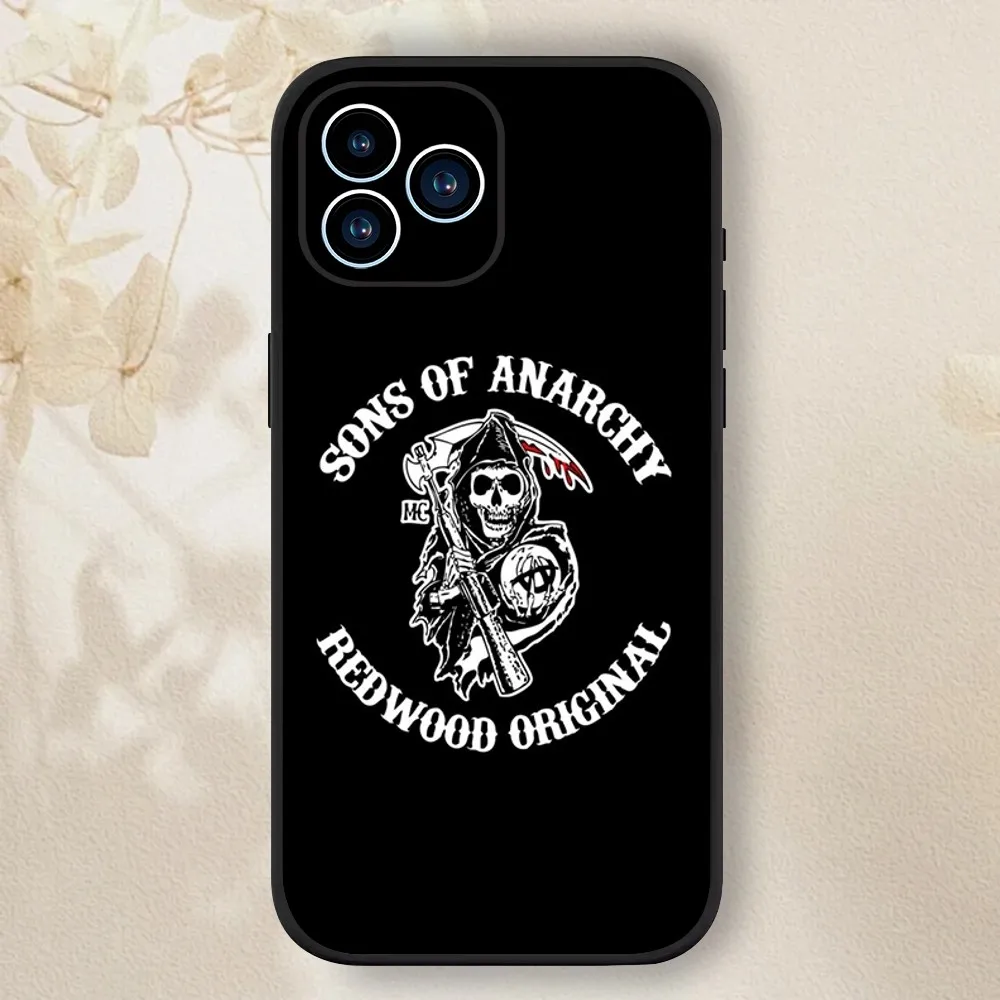 Etui na telefon z synami anarchii dla Samsung Galaxy S24 S23 S22 S21 S20 FE S10 S9 S10E Plus Ultra Lite 5G czarna obudowa telefonu