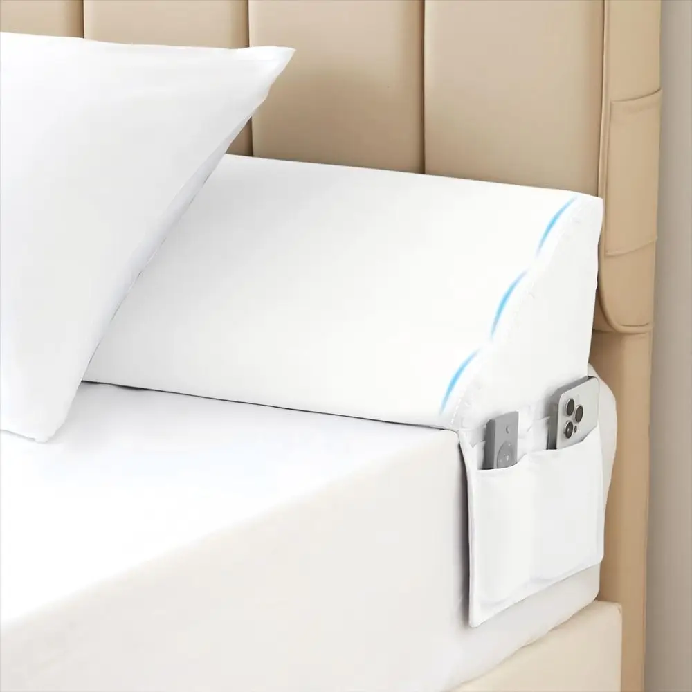 

Подушка-клин для кровати King Size, белая, 76 дюймов, с наполнителем для зазоров, 10 x 6 дюймов, с поддержкой Bolster
