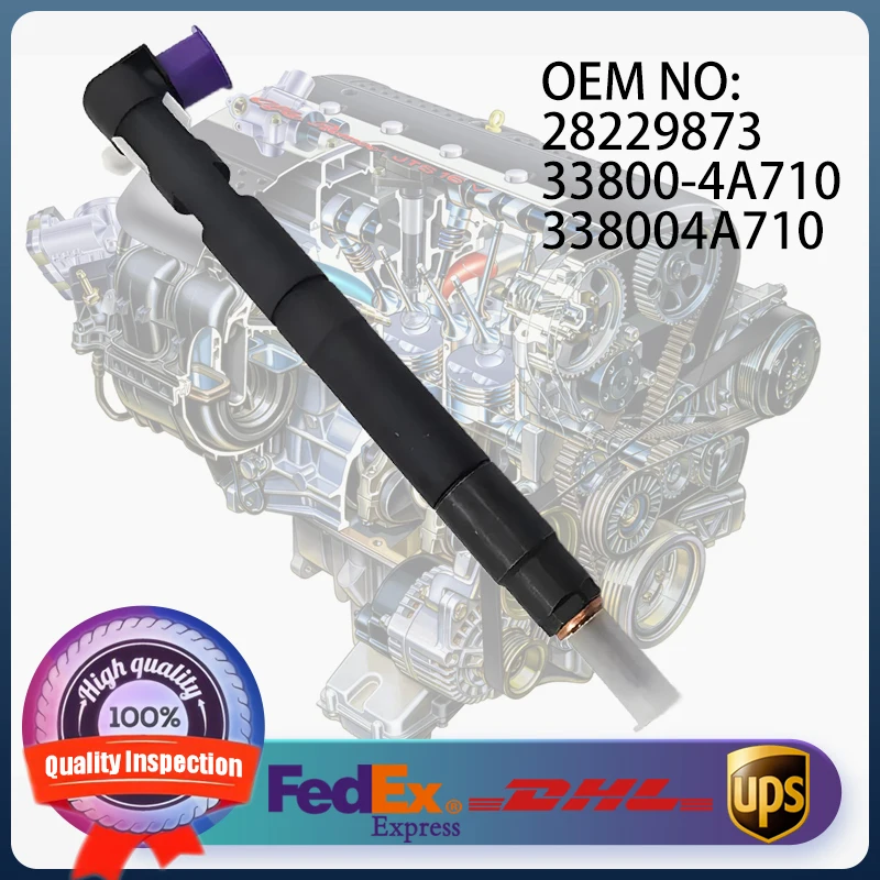

28229873 33800-4A710 338004A710 Common Rail Fuel Injector for HYUNDAI Starex KIA Bingo 2.5 CRDi Diesel Engine
