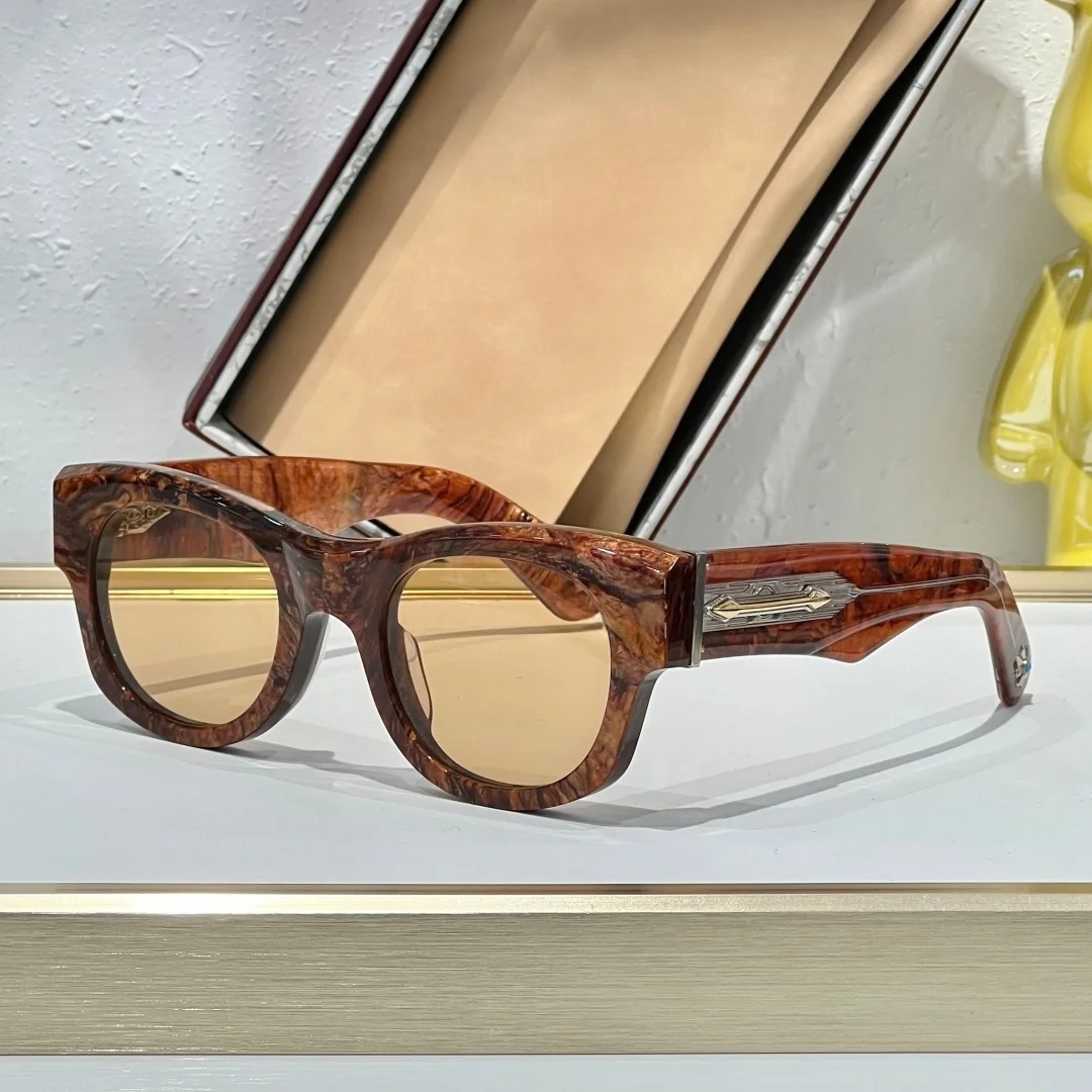 

JM TRUCKEE 51-24 Top Quality Mens Sunglasses for Women Classic Punk Luxury Acetate Titanium UV400 Designer Sunglasses with box