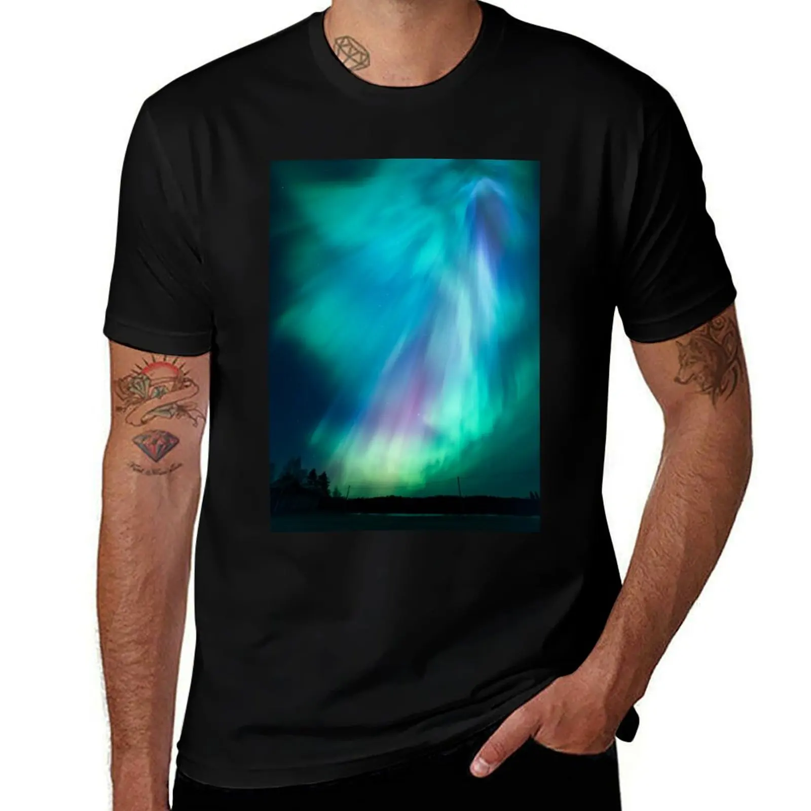 

Beautiful northern lights T-Shirt man t shirt graphic funny t shirts dark humor T-Shirt