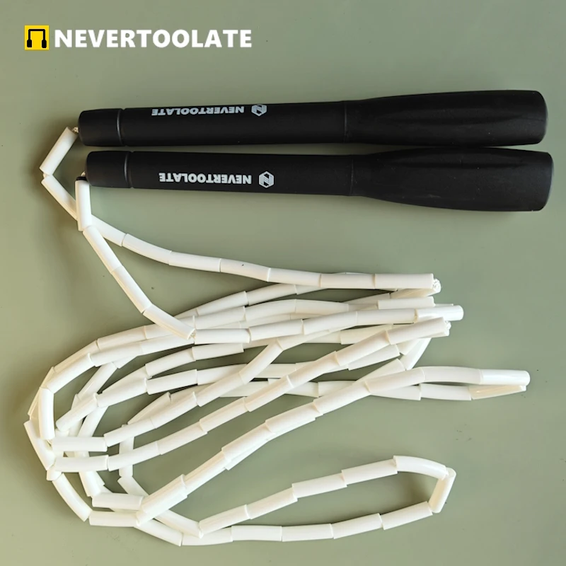 NEVERTOOLATE TPU soft beads beaded jump rope with backup PVC 4mm rope speed freestyle skipping rope no tangle fitness crossfit