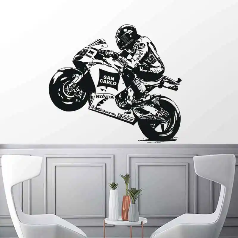 Moto GP Motorrad Racing Aufkleber Fahrzeug Aufkleber Poster Vinyl Wand Pegatina Dekor Wandbild Aufkleber Autobike Racing Aufkleber