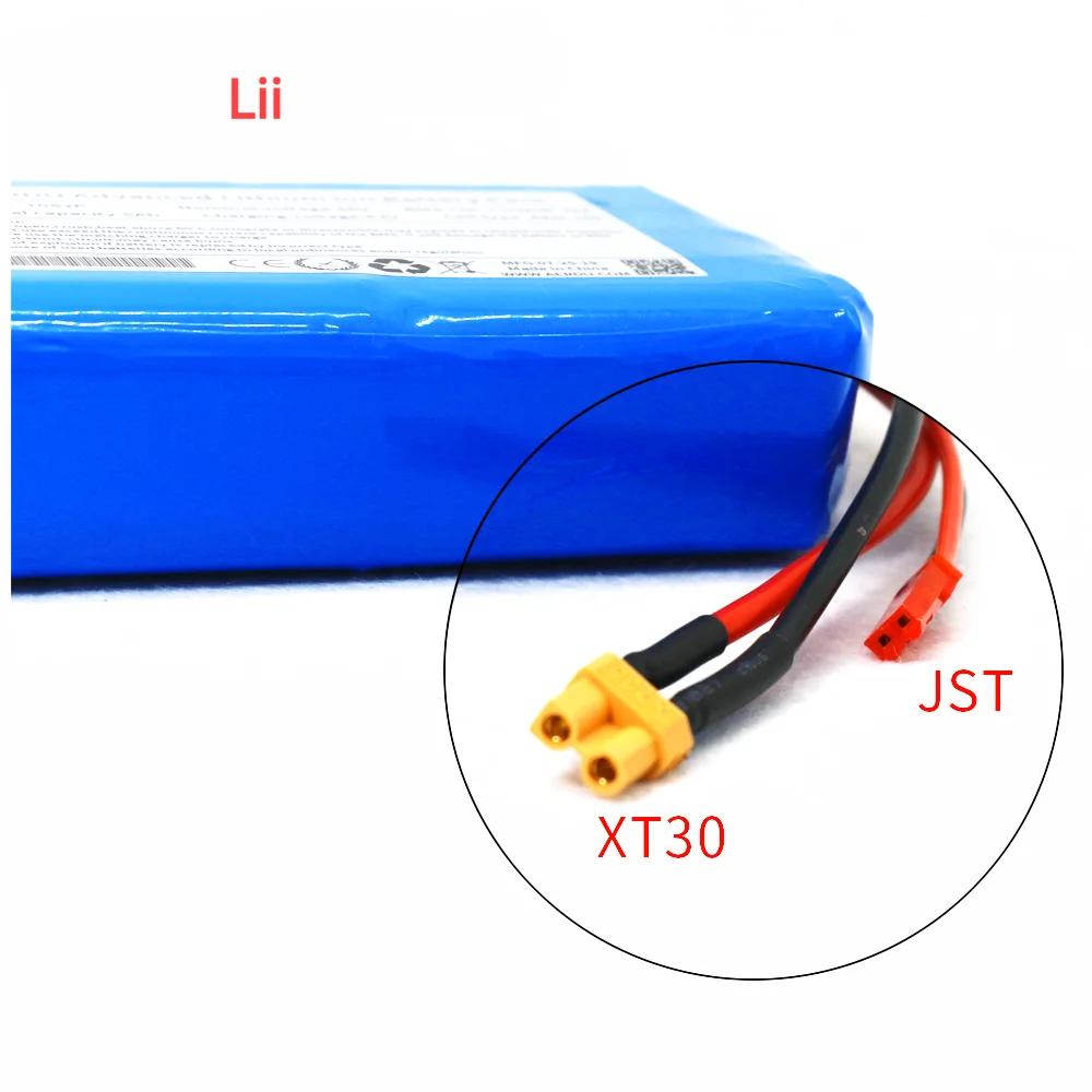 Lii  10S2P 36V 5.2Ah 400watt li-ion battery pack xt60 jst for ebike scooter motor 42V lithium batteries 15A Separate port BMS