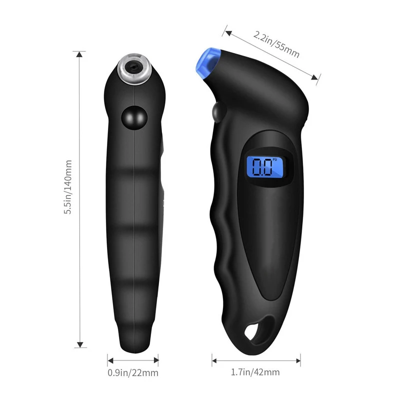 Manomètre numérique pour pneus de voiture, 150 PSI, manomètre, baromètres, testeur pour voiture, camion, moto, vélo