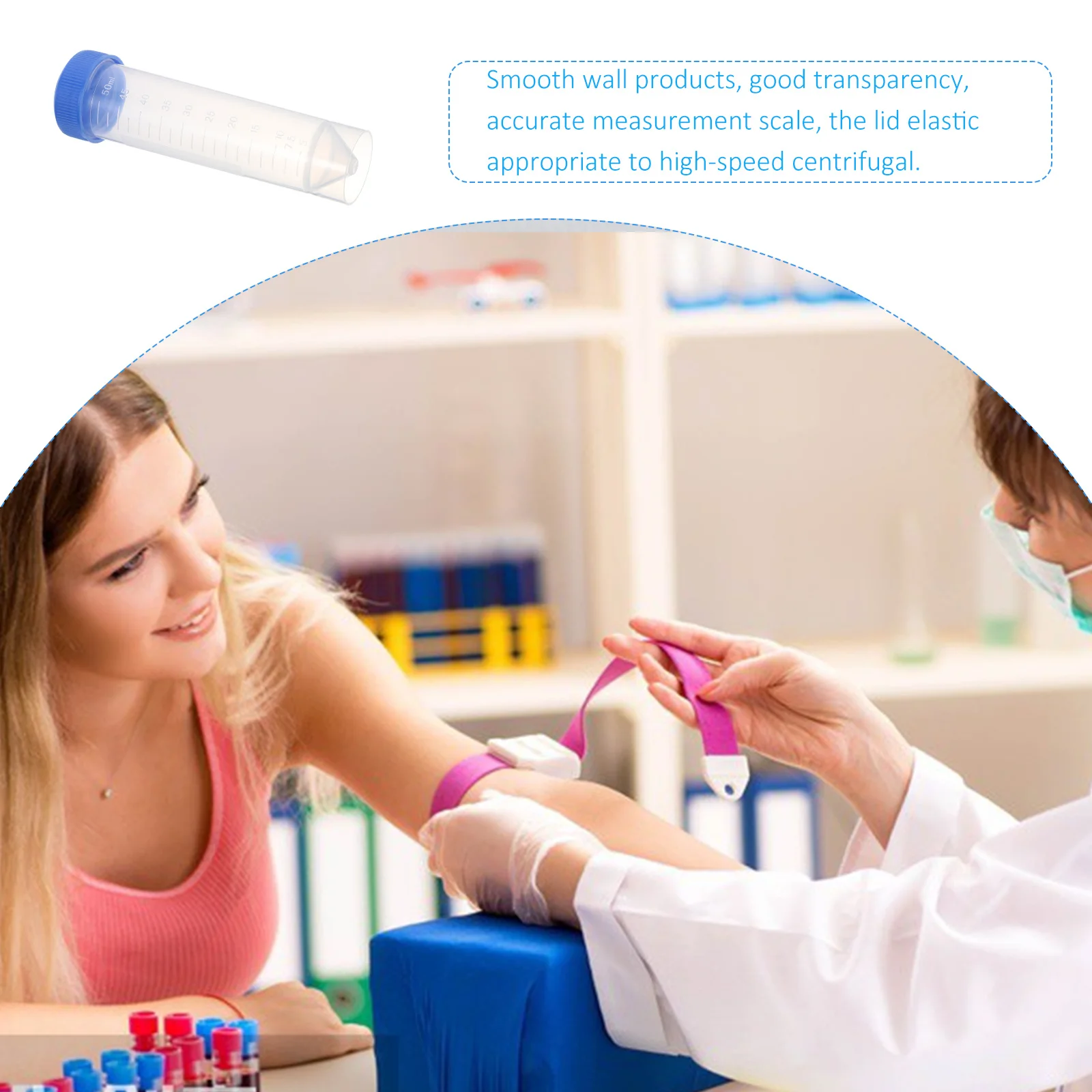 

25Pcs Tubes 50ml Groove Bottom Lids No Leakage Smooth Transparent Tubes for Liquid Beads Essential Oil