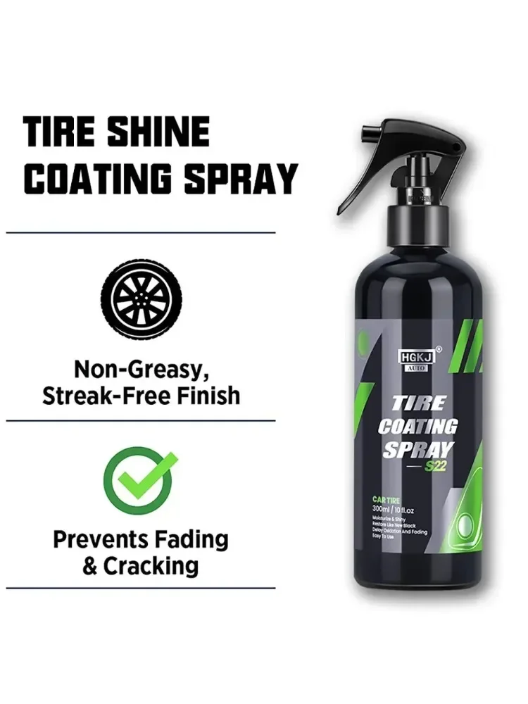  بخاخ لامع لإطارات السيارة - شمع مانع للتسرب مسعور لعجلة السيارات وإعادة تألق الأسود #6