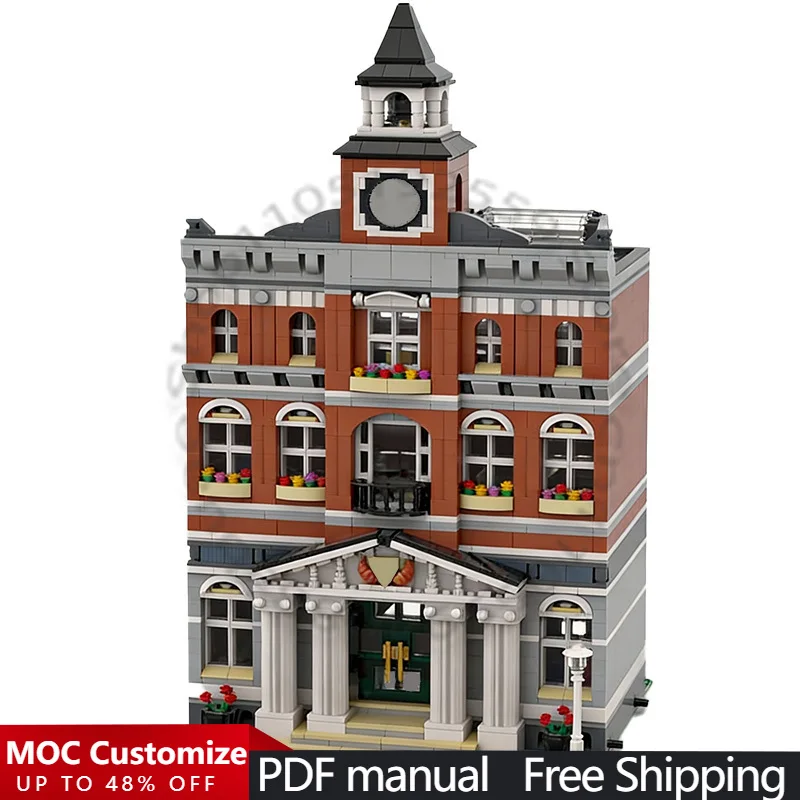 

2867 деталей Городская инженерная техника: Обновленный городской зал заседаний MOC, модульный конструктор, технологичные кирпичики, детский набор для самостоятельной сборки, подарок для мальчиков на праздники