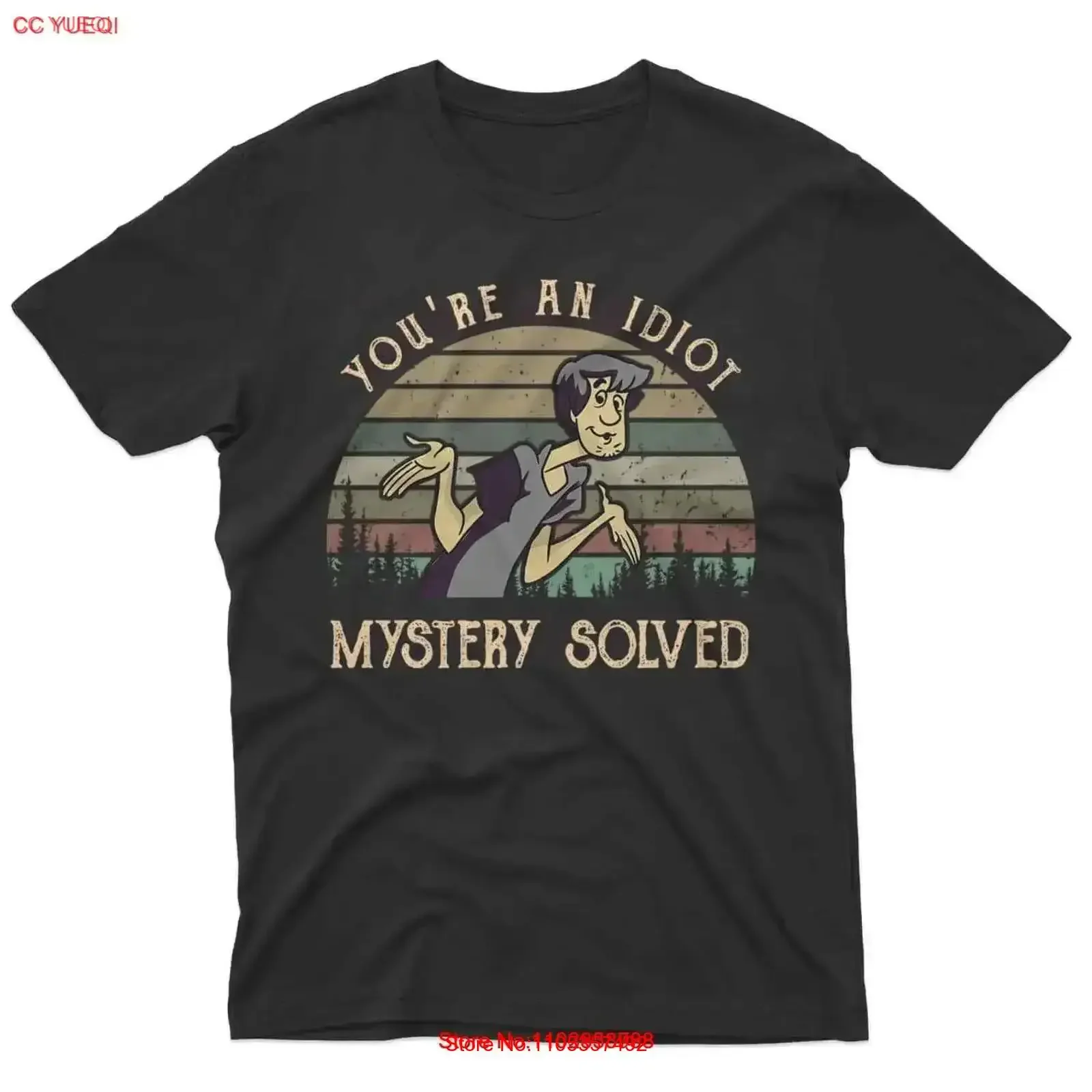 You re An Idiot Mystery Solved Vintage T Shirt Shaggy Rogers Lovers vintage Washed streetwear Stylish Stretched fashion