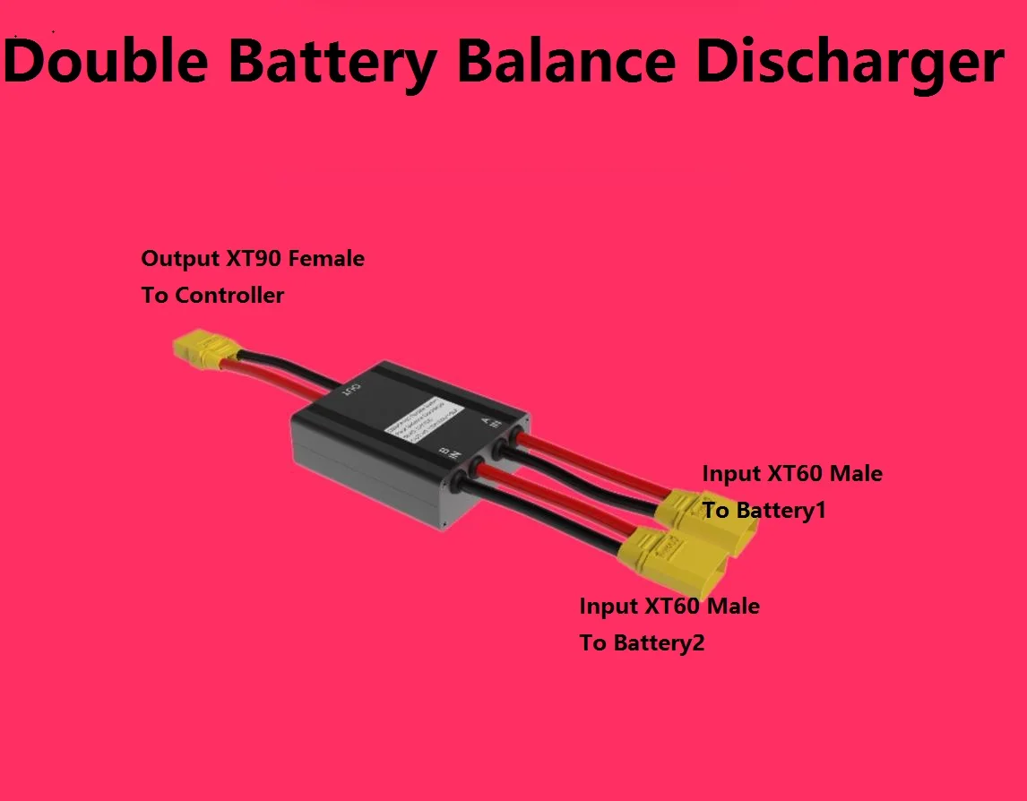 Ebike Dual Battery Discharge Converter Connection Adapter Switcher 20V-72V 20A/30/40A /80A/120AModule Balanced Discharge