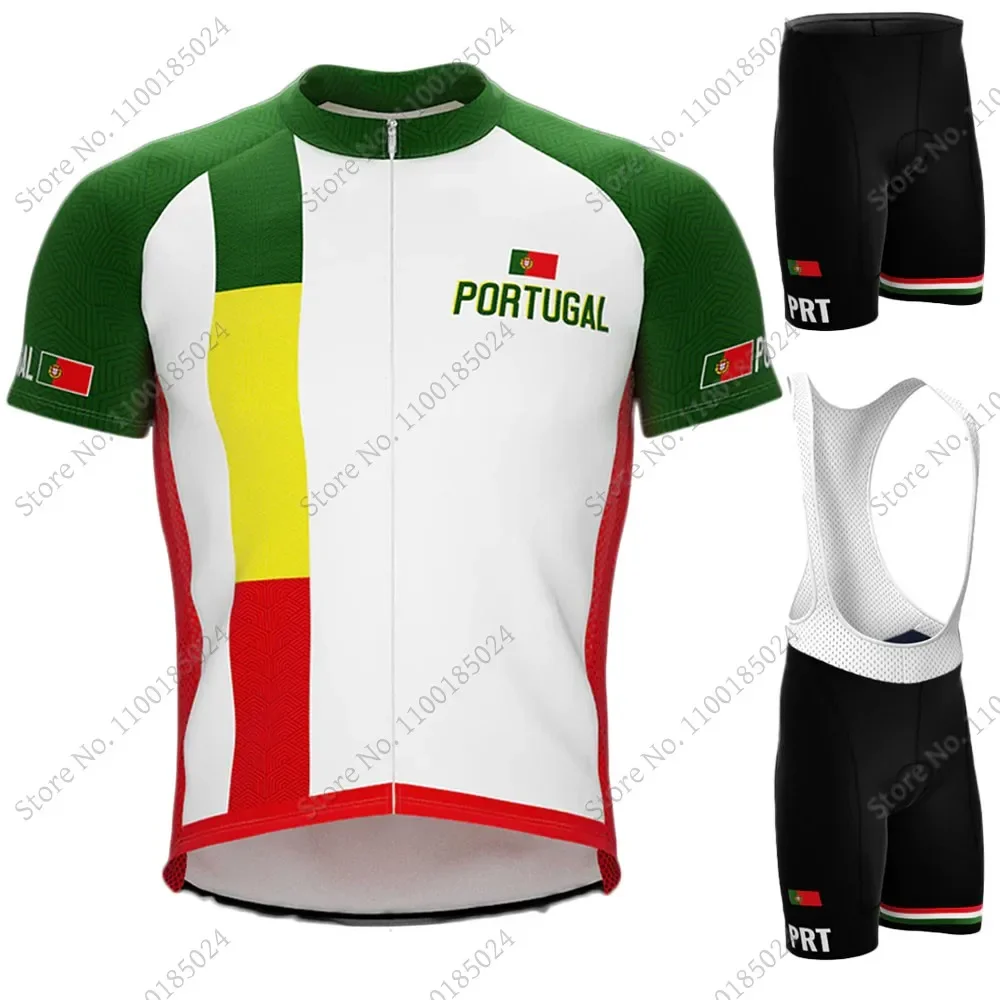 Cycling Jersey Portugal Flag 2025 Set Summer Cycling Clothing Road Bike Shirt Suit Bicycle Bib Shorts MTB Wear Culotte Maillot